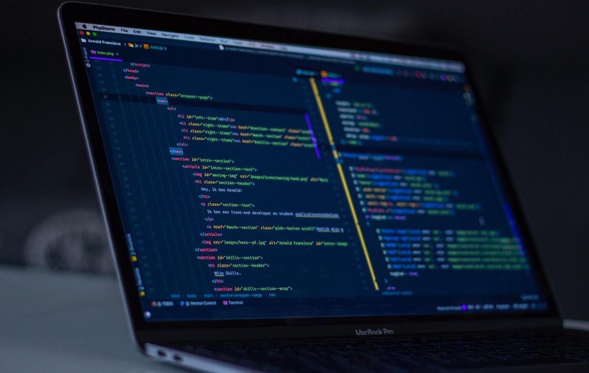 Code for an automation workflow on a laptop screen